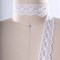 1 Yard White Narrow Bridal Polyester Lace Trim Perfect for Veils Menu Decor and More Elegant Sewing Projects